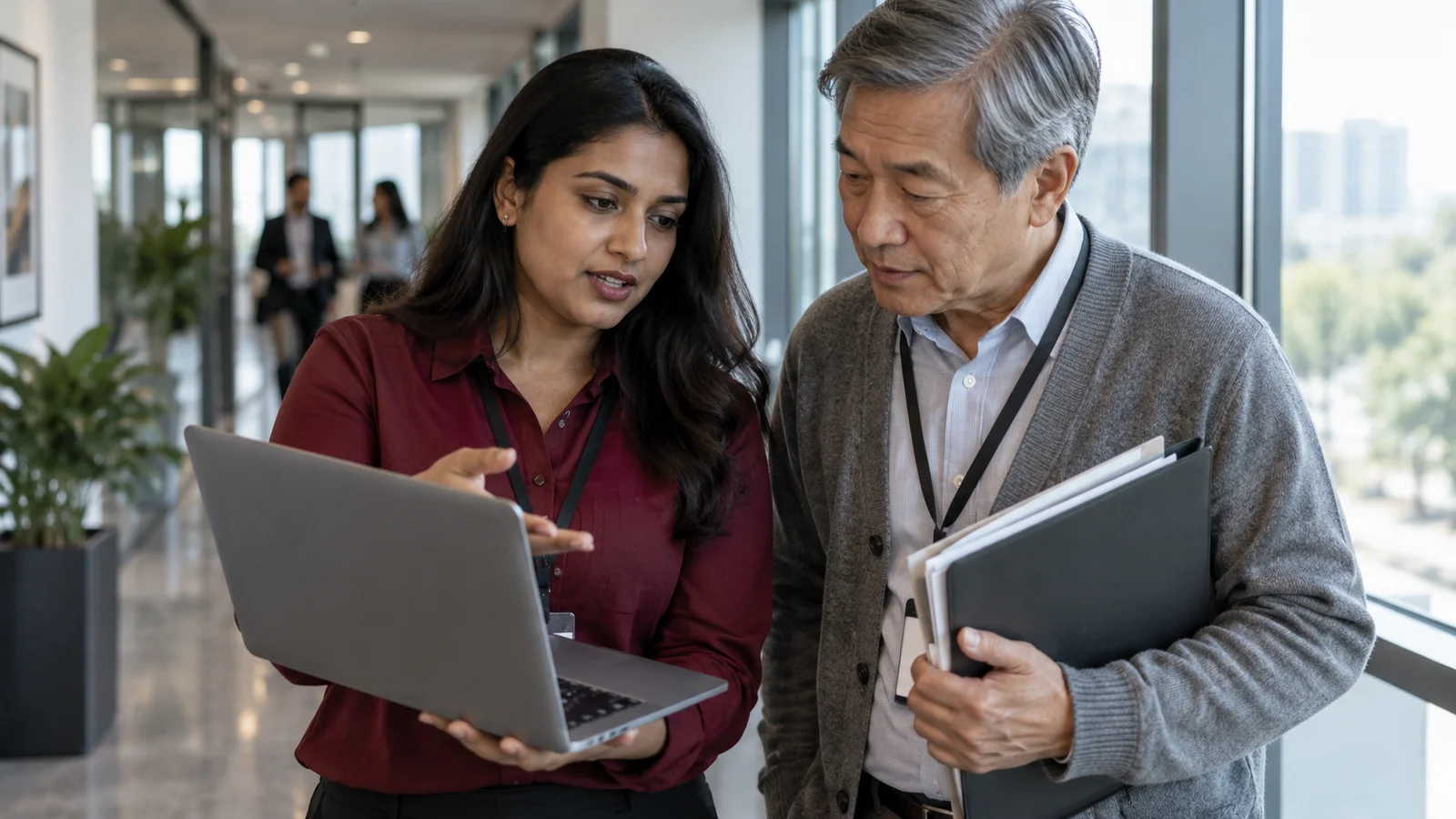 IT colleagues checking employee access after a role change